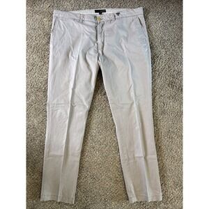 GUESS Mens Straight Casual Pants Grey Cotton Size 38x32